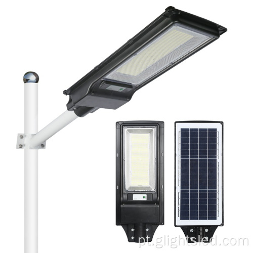 100w 200w ao ar livre tudo em uma luz de rua led solar